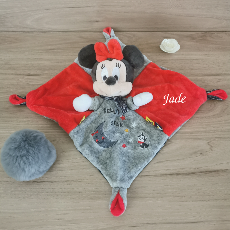  minnie souris plat stary night rouge gris 25 cm 